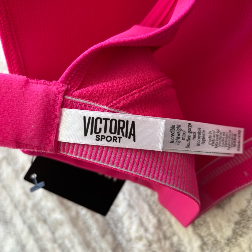 Victoria's Secret Sports Bra 32DD Pink‎ Incredibly Lightweight Gym Workout - Picture 8 of 8